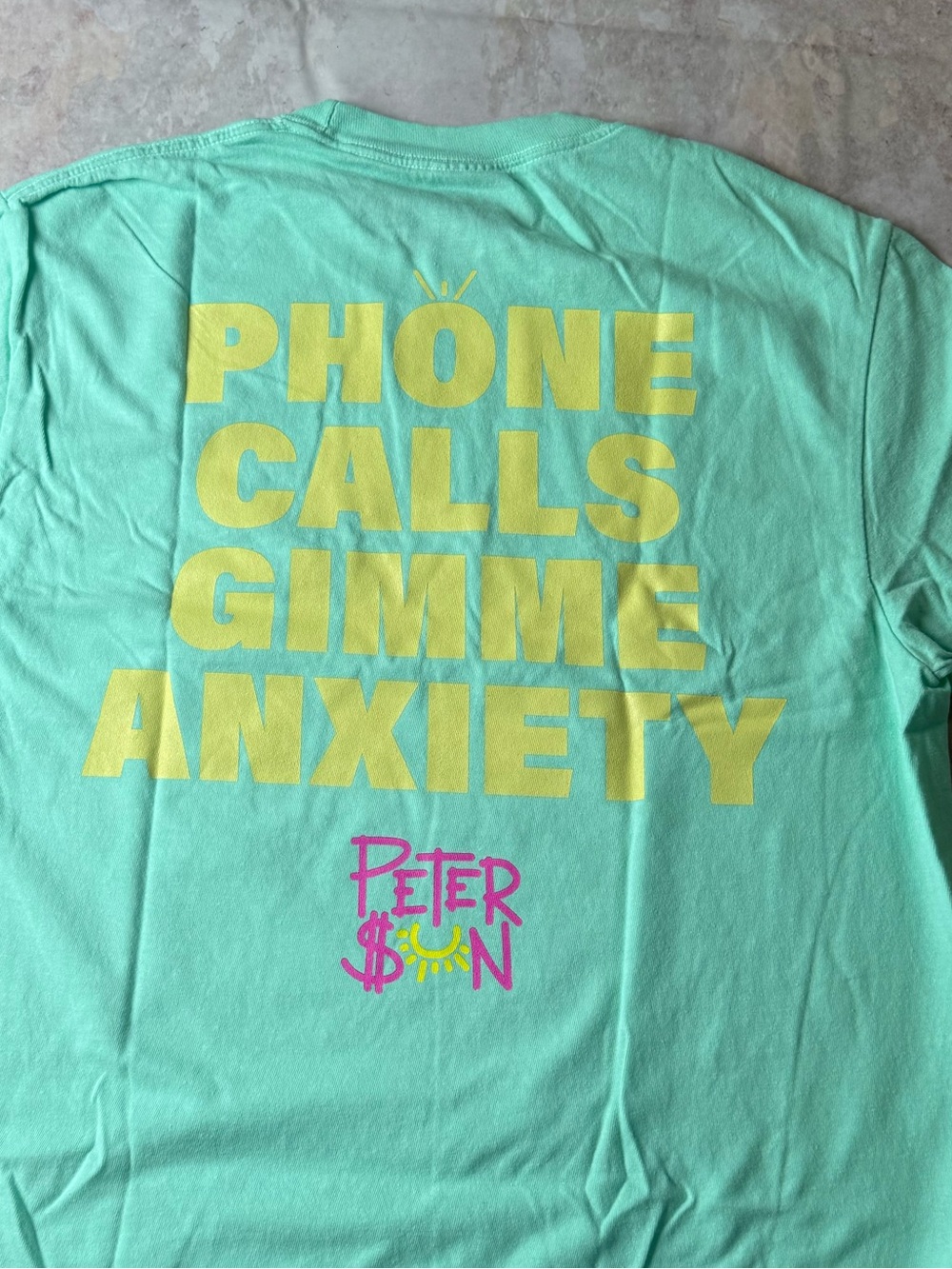 NIB Peter $Un Phone Calls Gimme Anxiety Tee Size Medium